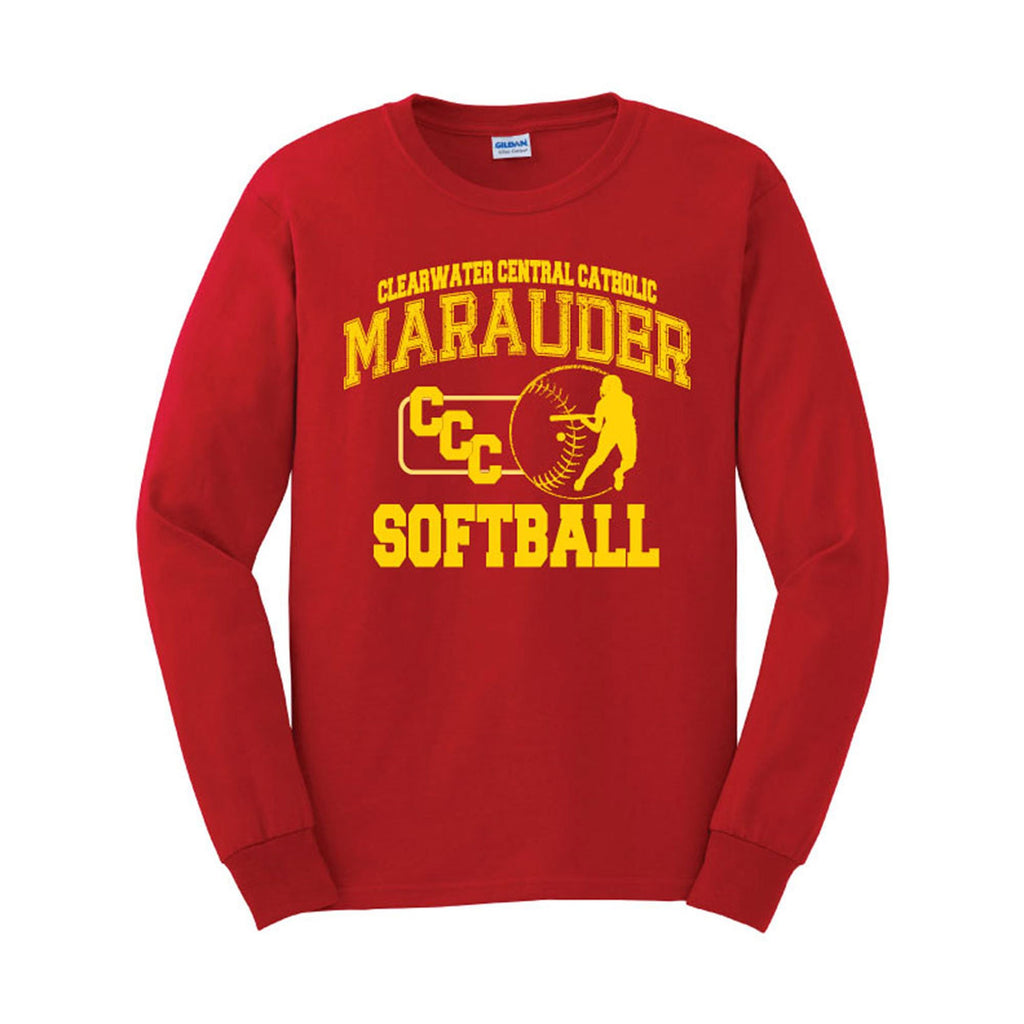 CCC Softball Long Sleeve T-shirt Distressed Design