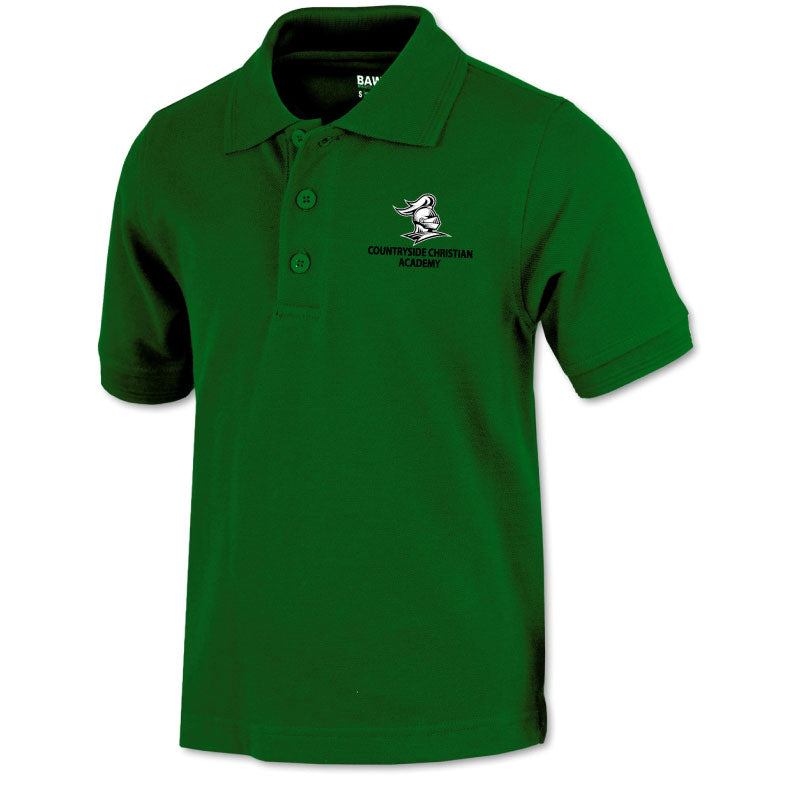 Countryside Christian Academy S/S BAW Polo - CLOSE-OUT SALE - ONLY AVAILABLE WHILE SUPPLIES LAST