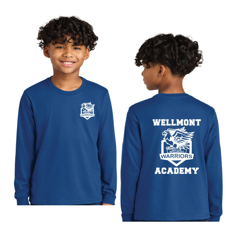 Wellmont Academy NEW Mascot Long Sleeve Cotton T-shirt
