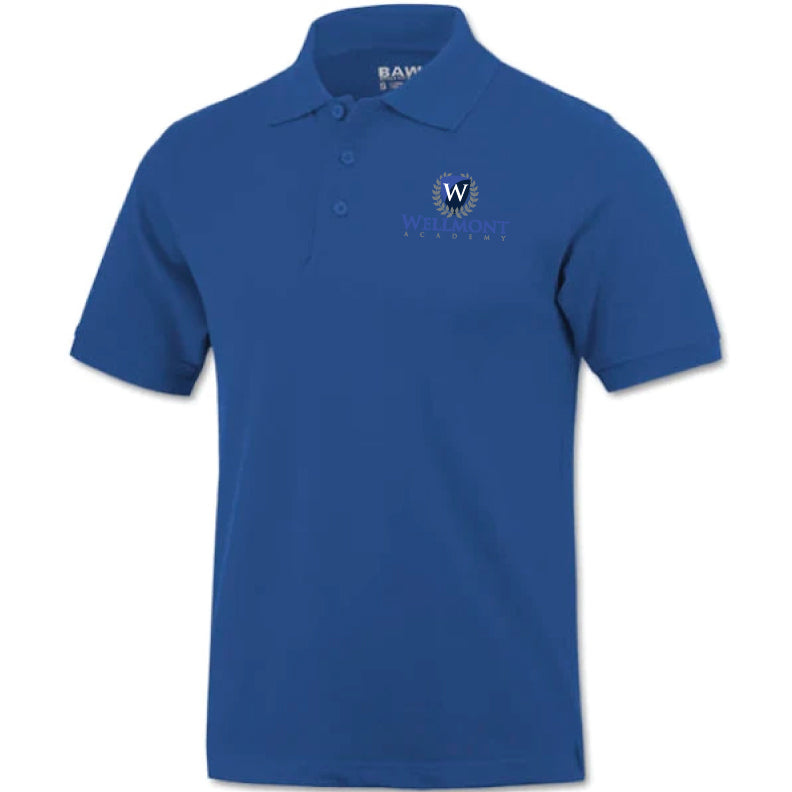 Wellmont Academy S/S BAW Polo - CLOSE-OUT SALE - ONLY AVAILABLE WHILE SUPPLIES LAST