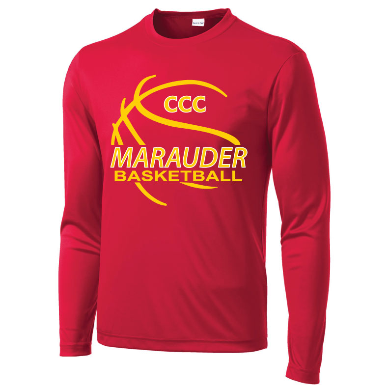 CCC MARAUDER BASKETBALL LONG SLEEVE DRIFIT T-SHIRT - LIMITED QUANTITIES - ONLY AVAILABLE WHILE SUPPLIES LAST