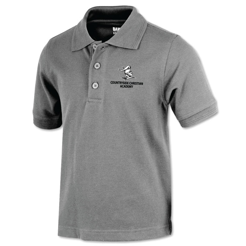 Countryside Christian Academy S/S BAW Polo - CLOSE-OUT SALE - ONLY AVAILABLE WHILE SUPPLIES LAST