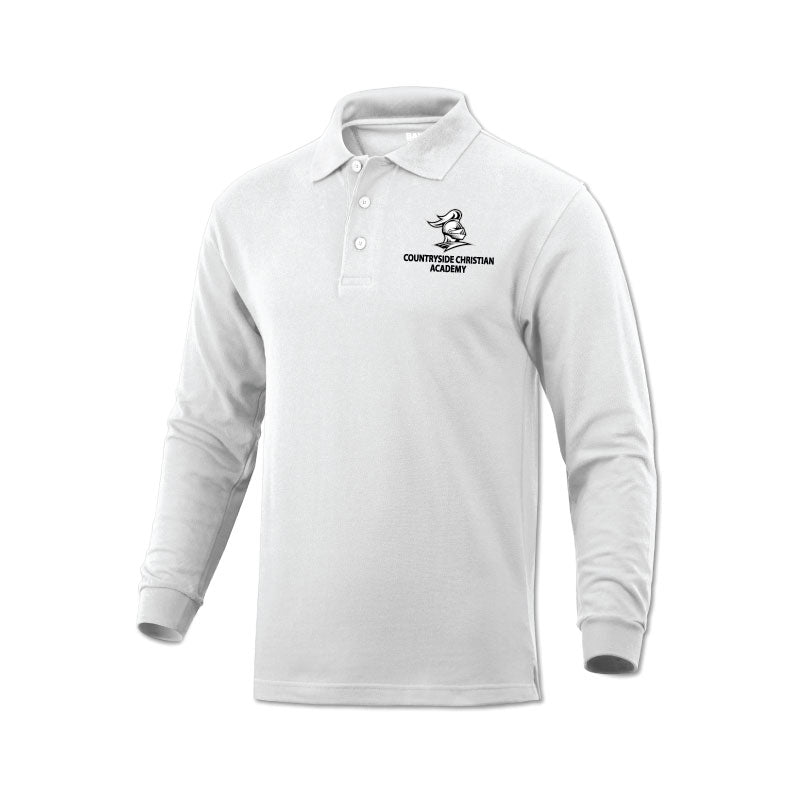 Countryside Christian Academy Long Sleeve Polo Shirt - ONLY AVAILABLE WHILE SUPPLIES LAST